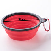 Urbane Home Dog Food Bowl|Portable & Collapsible Cat & Dog Bowl|Reusable,Durable,Travel-Friendly|Easy to Store Pet Bowls|Perfect Dog Accessories for Indoor & Outdoor Use|LS198R|Red